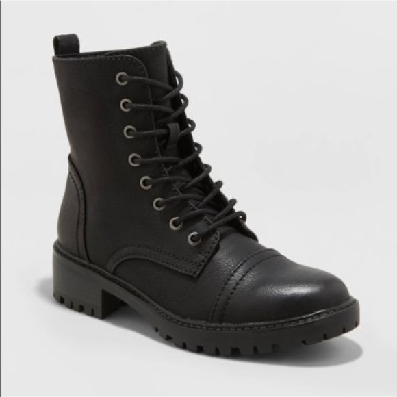Universal Thread Shoes - Black Combat Boots